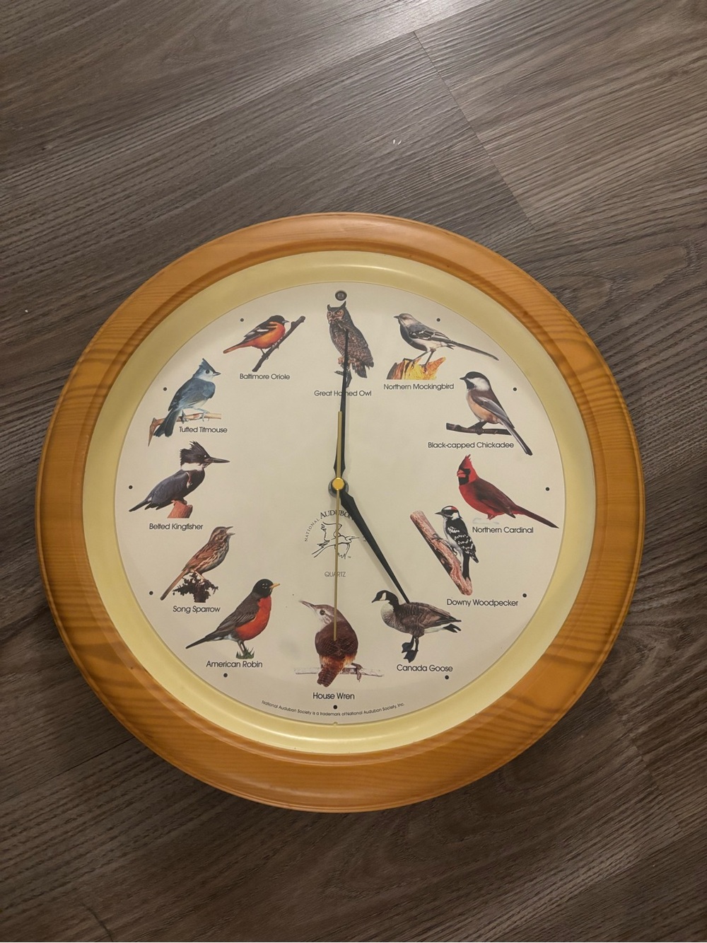 Audubon Society Singing Bird Clock